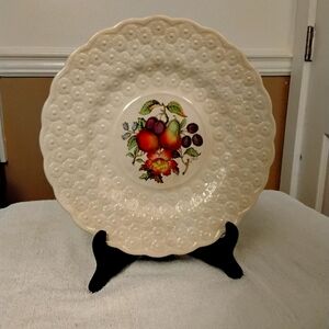Floral Fruit Design Ceramic Plate